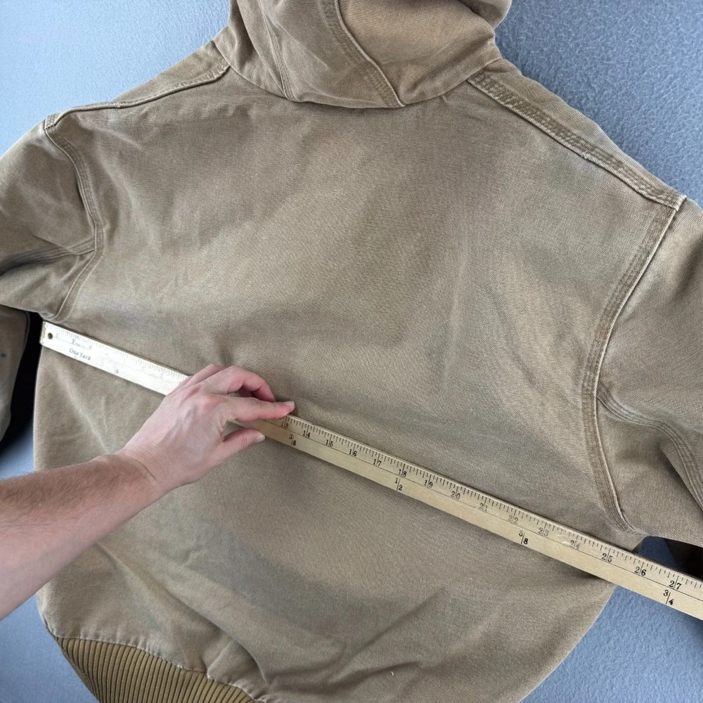 Carhartt Jacket Mens Large J130 Tan Insulated Active Jac Vintage Y2K Hood 2006